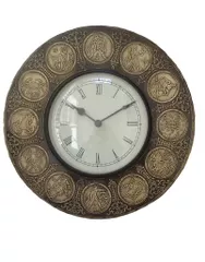 Zodiac Signs Wooden Wall Clock ,12" (10111)