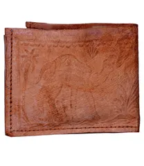 Leather Wallet (Purse) for men in Vintage brown Finish with Embossed Design (10313)