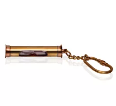 Brass Key Chain / Ring Shaped As Sand-Timer (10583)