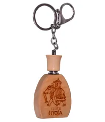 Wooden Key Chain With Perfume/Itar for On -The- Go Freshness (10689)