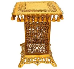 Pure Brass Stool, Pedestal Side Table for living room Indian Ethnic Furniture Brass Table Indian Stool Side Table   (10802)