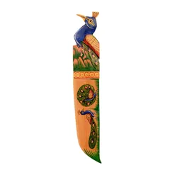 Artistic Wooden Letter Opener Paper Cutter 'Peacock Glory' (11155)