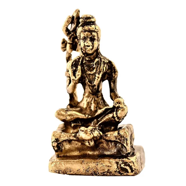 Rare Miniature Statue Mahadev Siva, Destroyer Of Evils: Unique Collectible Gift (11174)