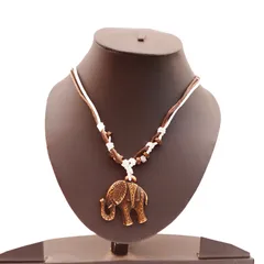 Necklace Chain 'Wild Africa': Unique Pendant With Adjustable Cotton Cord | Cool, Funky Fashion Accessory  (30130)