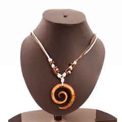 Necklace Chain 'Circle of Life': Unique Pendant With Adjustable Cotton Cord | Cool, Funky Fashion Accessory  (30132)