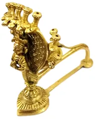 Brass Sheshnag Aarti: Rare Collection Vishnu Narayan Serpent Oil Lamp Diya with Incense Sticks Holder (11753)