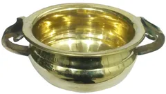 Brass Urli: Small Bowl for Water, Floating Candles, Flowers or Oil Lamp (12062)