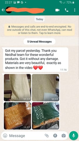 Got my parcel yesterday, Thank you neidhal team for these wonderful products, got it without any damage. Materials are very beautiful, exactly as shown in the video..-Reviewed on 23rd  NOV 2022