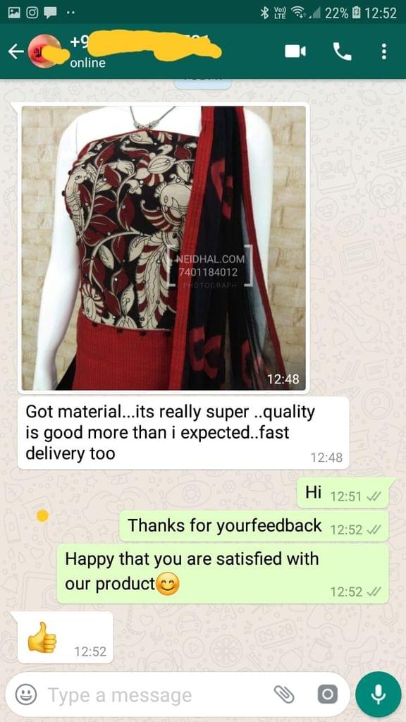 Got material. It's really super. Quality is good more than I expected. Fast delivery too Good.  - Reviewed on 06-Dec-2018