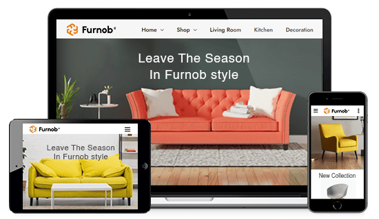 Multi-device optimized online furniture store powered by StoreHippo ecommerce platform.