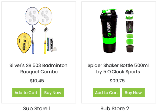 Create multiple sub-stores for selling sporting goods online using StoreHippo ecommerce platform.