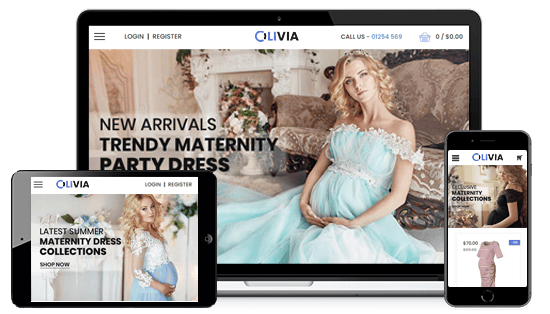 Multi-device optimized online maternity wear store powered by StoreHippo ecommerce platform.