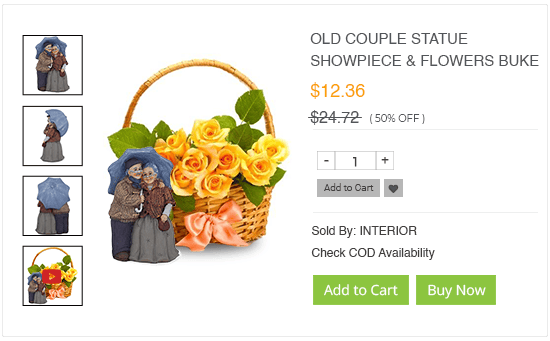 Product page of an online gifts and flowers store built using StoreHippo ecommerce platform.