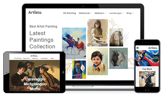 Multi-device optimized online art and paintings store powered by StoreHippo ecommerce platform