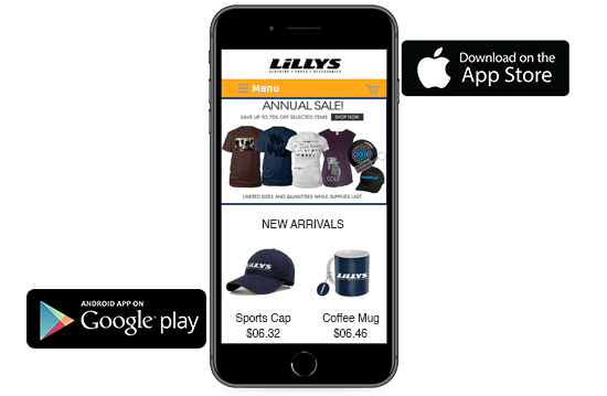 Android and iOS mobile apps for an online merchandise store, built using StoreHippo ecommerce platform.