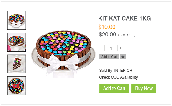 Product page of an online bakery store built with StoreHippo ecommerce platform.