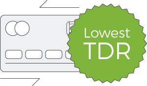Infographic showing lowest TDR rate offered by StoreHippo for payment gateway integration.