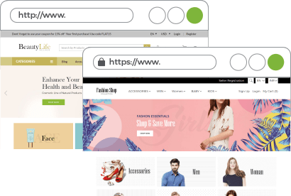 StoreHippo's inbuilt feature to support HTTP and HTTPS in themes for online stores built on the platform .