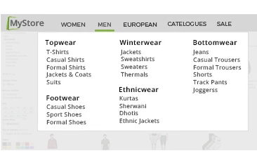 Product management software of StoreHippo powered apparel website showing multi tier categories.