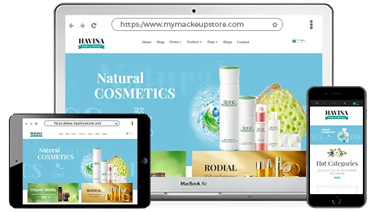 Multi-device optimized online cosmetics store powered by StoreHippo ecommerce platform.