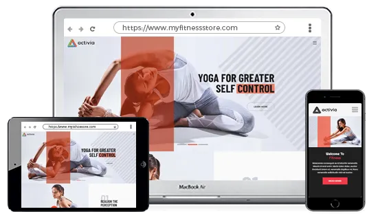 Multi-device optimized gym & fitness services online store powered by StoreHippo