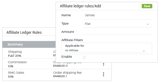 Interface of affiliates payments module powered by StoreHippo ecommerce platform.