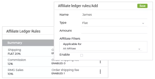 Interface of affiliates payments module powered by StoreHippo ecommerce platform.