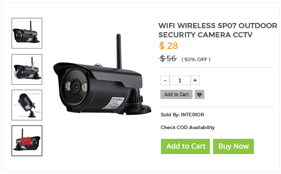 Product page of a online Security systems store built using StoreHippo ecommerce platform.