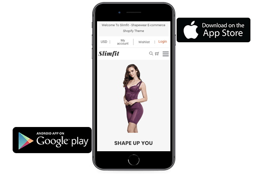 StoreHippo ecommerce platform helps in building Android and iOS mobile apps for online shapewear store.