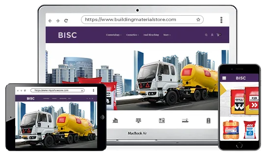 Multi-device optimised online building materials store designed using 100+ proffessional themes offered by StoreHippo