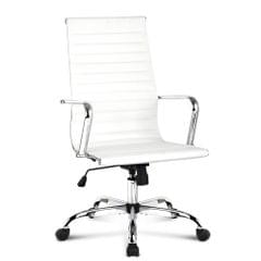 Replica Eames PU Leather High Back Office Chair - White