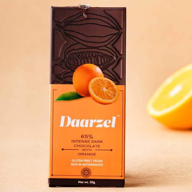 Daarzel 65% Dark Chocolate Bar with Orange
