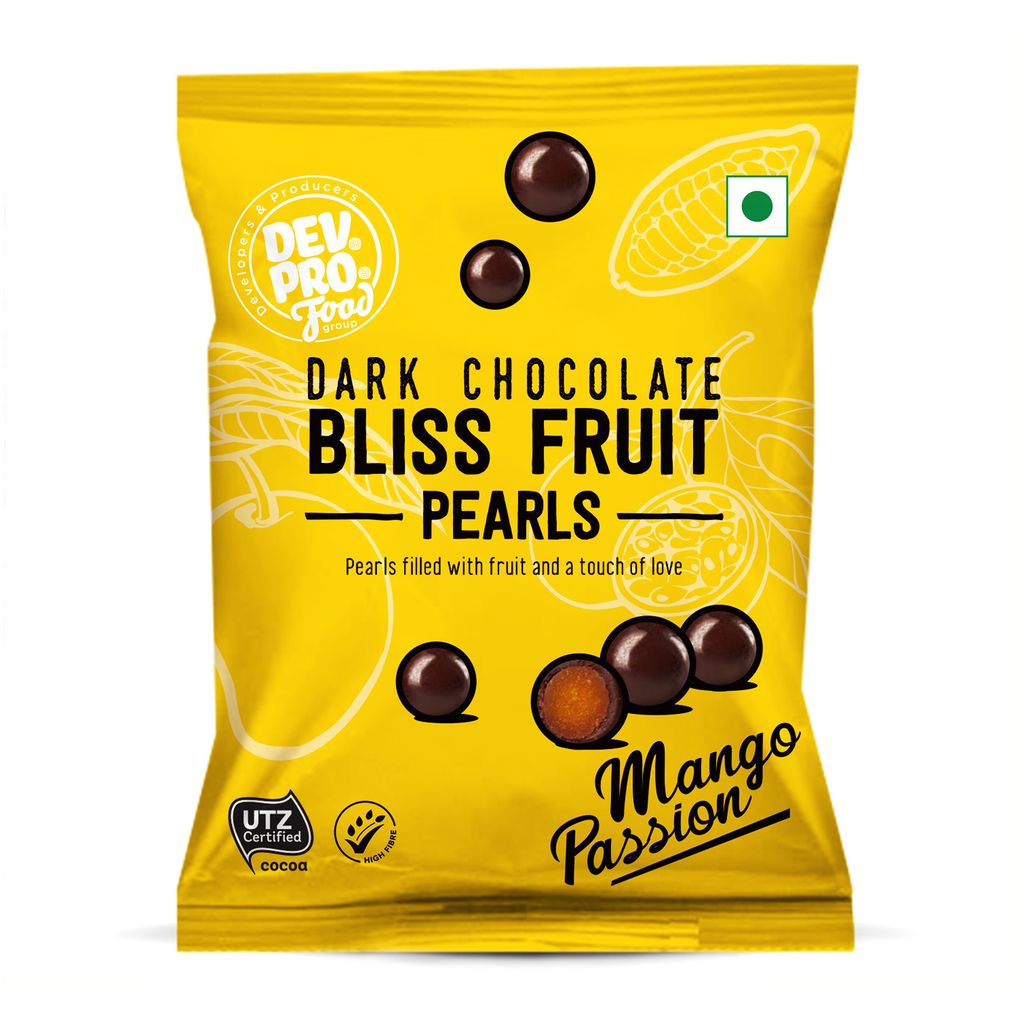 Dev. Pro. Bliss Fruit Pearls Mango Passion Fruit Dark Chocolate