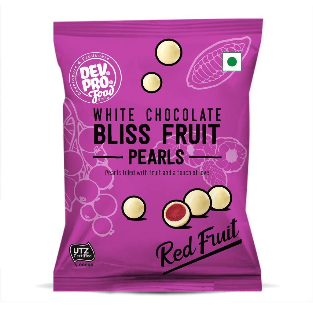 Dev. Pro. Bliss Fruit Pearls Forest Fruit Yoghurt White Chocolate (Pack of 12)