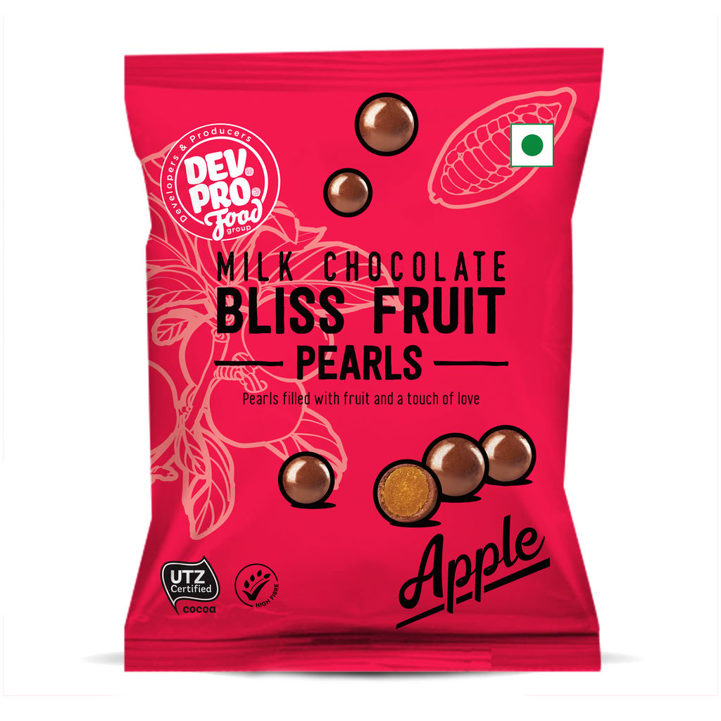 Dev. Pro. Bliss Fruit Pearls Apple Milk Chocolate (Pack of 12)