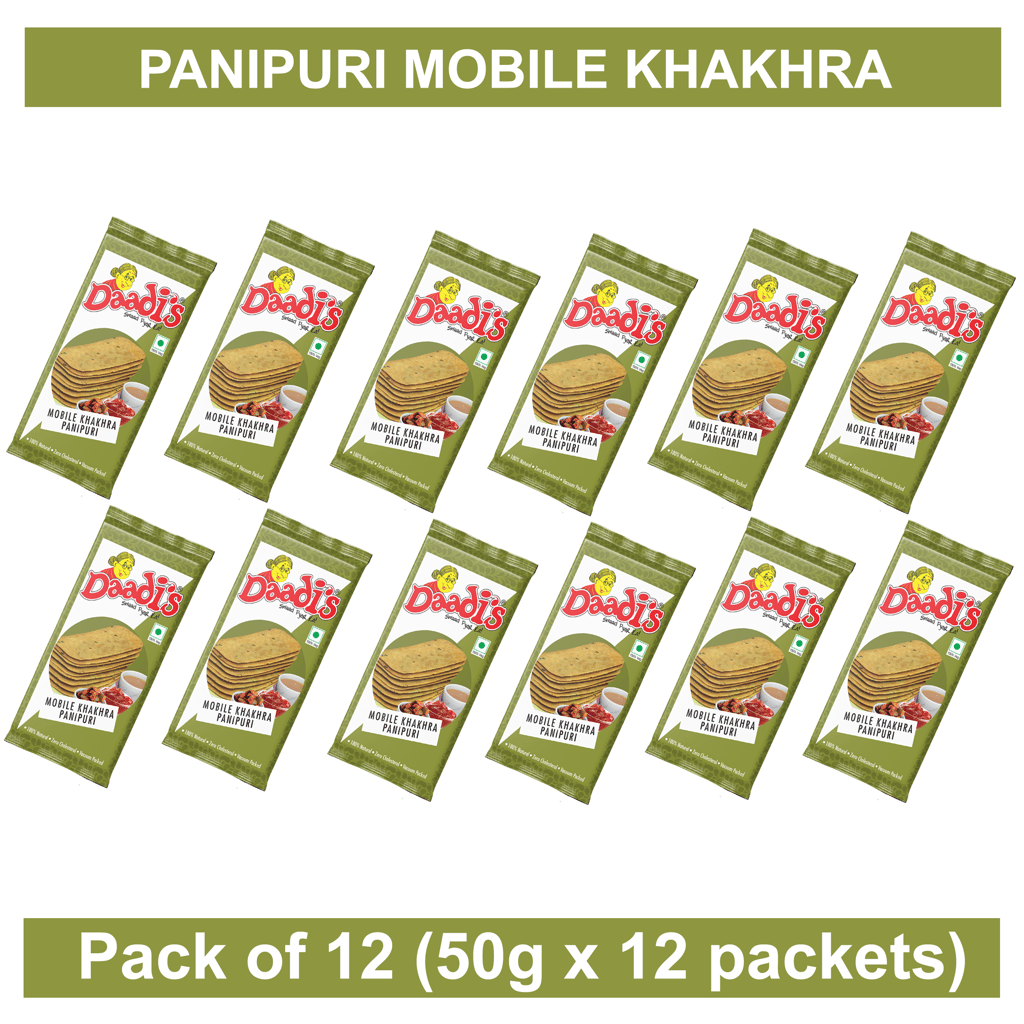 Panipuri Mobile Khakhra 50g (PACK OF 12)