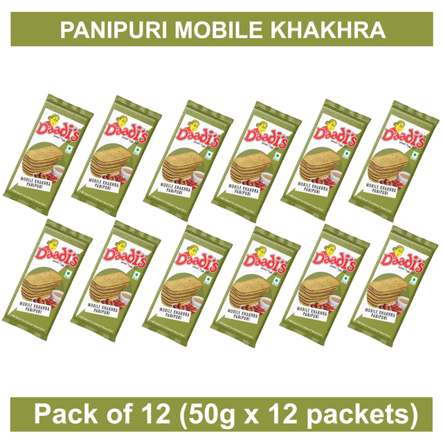 Panipuri Mobile Khakhra 50g (PACK OF 12)