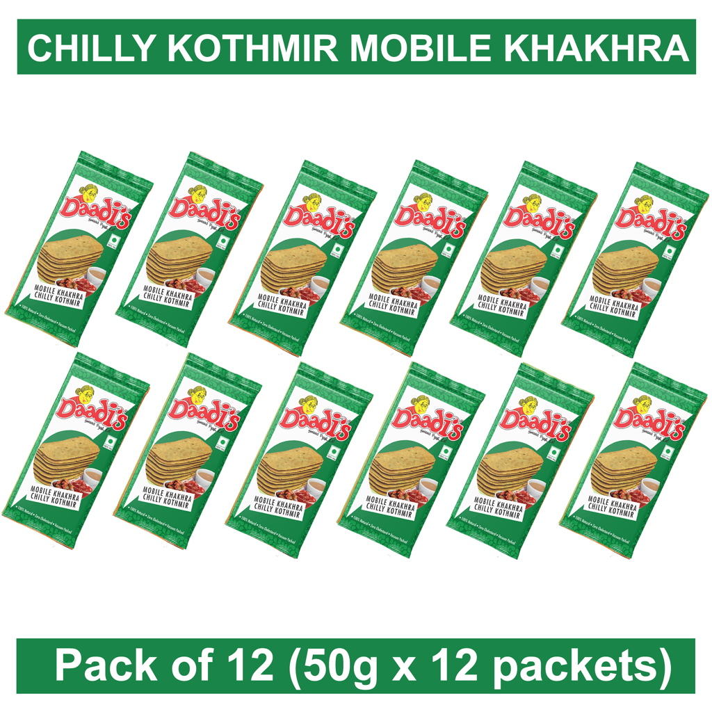Chilly Kothmir Mobile Khakhra 50g (PACK OF 12)