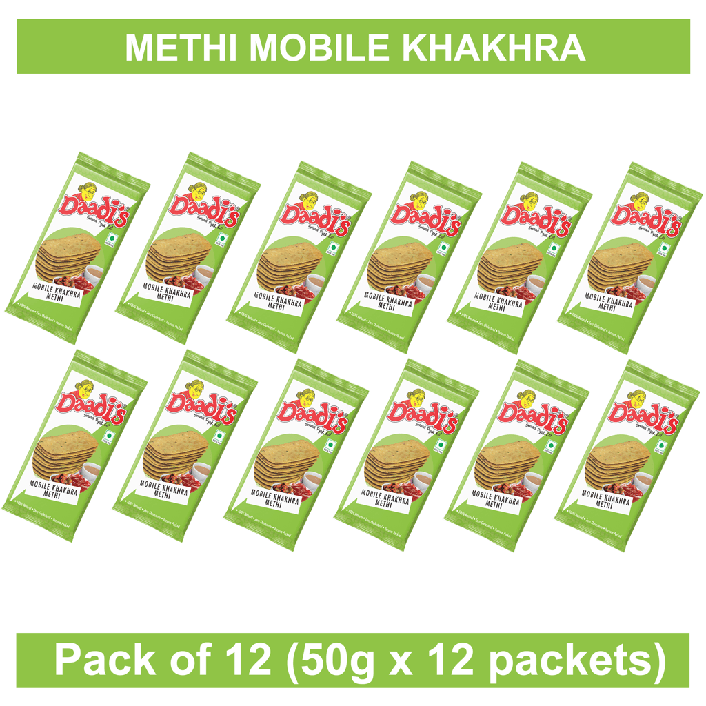 Methi Mobile Khakhra 50g (PACK OF 12)