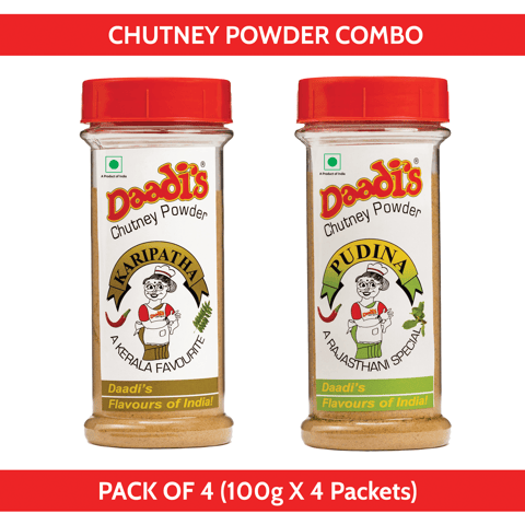 Chutney Powder 100g (PACK OF 4) (PUDINA, KARIPATHA)