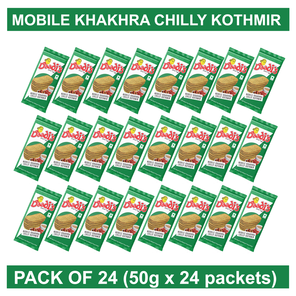 Mobile Khakhra Chilly Kothmir 50g (Pack Of 24)