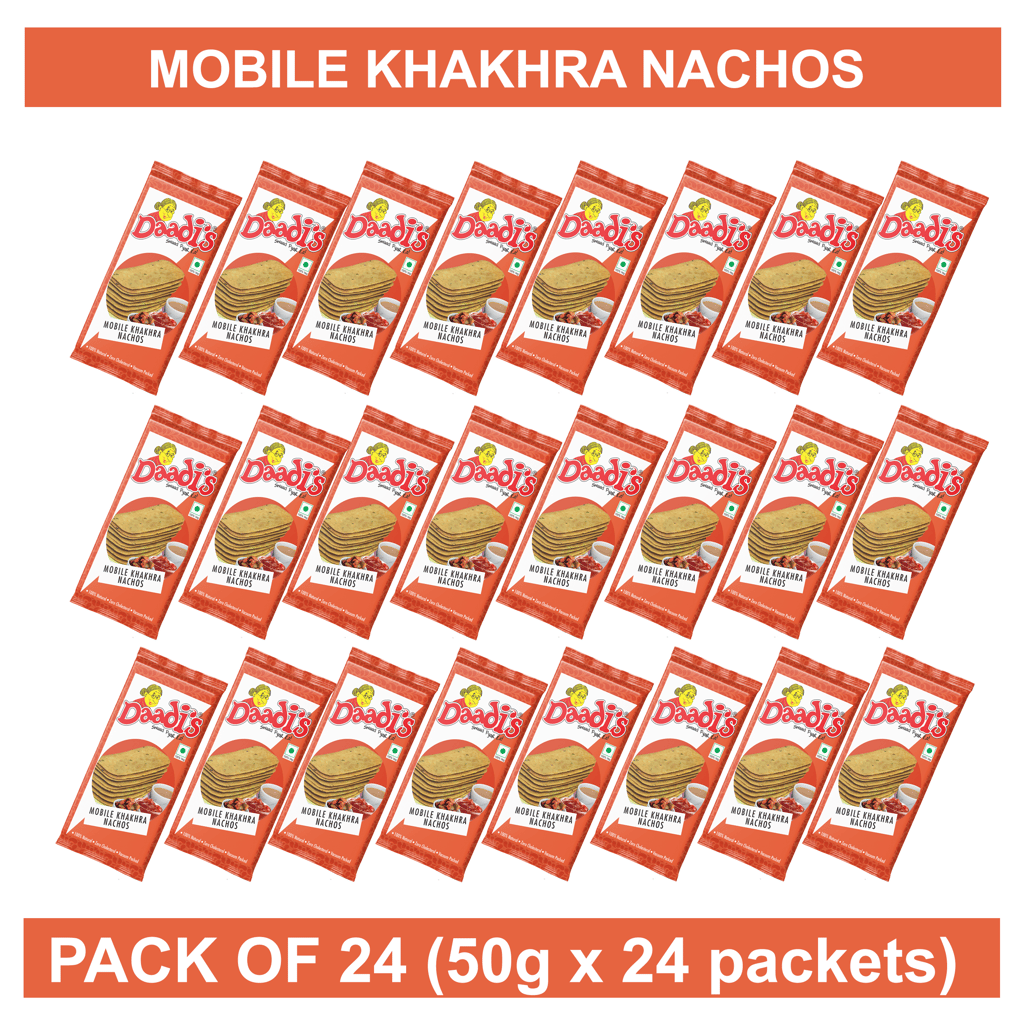 Mobile Khakhra Nachos 50g (Pack Of 24)