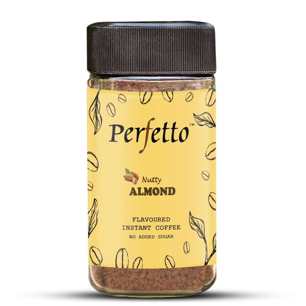 Almond Flavoured Instant Coffee 50g Jar - Perfetto