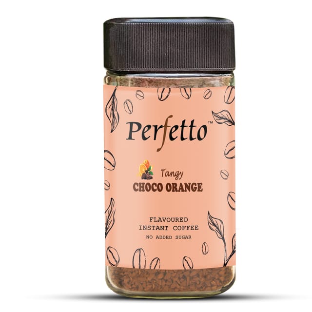 Choco Orange Flavoured Instant Coffee 100g Jar - Perfetto