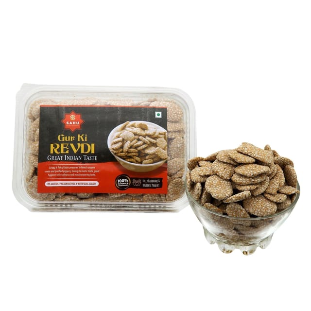 Gud Rewri 400gm | Rewadi Sweets | Indian traditional winter Rewari snacks |  Gud waali Revri | Sahu Gajak Bhandar