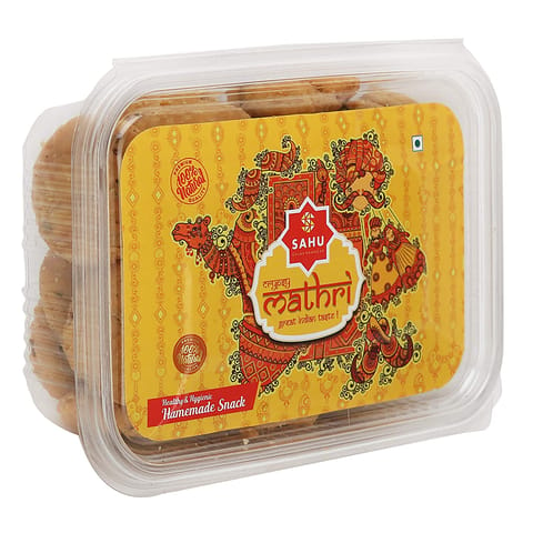 Ajwain Homemade Mathi 350gm | Indian Masala Matthi | Crispy Khasta Mathri | Crunchy Delightful Snacks | Sahu Gajak Bhandar