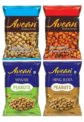Flavoured Peanuts Combo Pack of 4