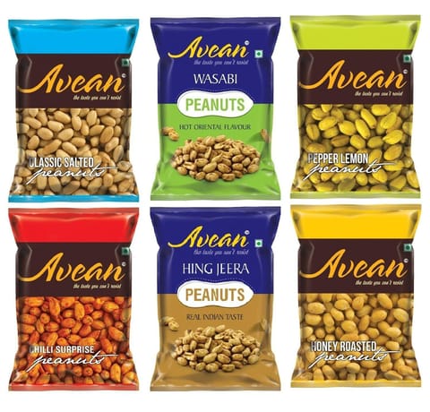 All Flavoured Peanuts Combo Pack of 6