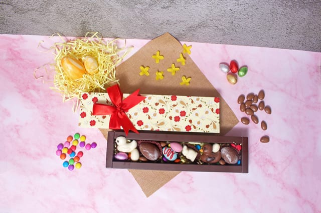 Easter Gift Box | 9 Assorted Chocolates And Truffles And Nutties