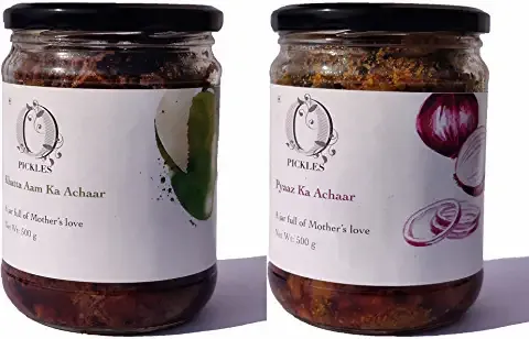 Sour Mango Pickle And Onion Pickle Combo